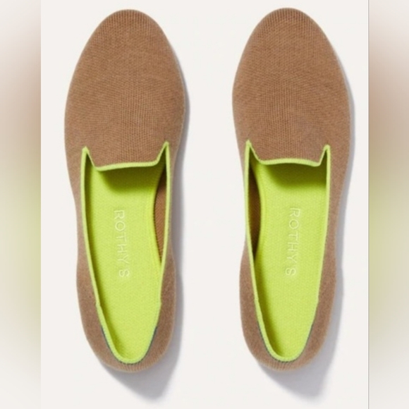 Rothy's Merino Clove and Yellow Wool Flat Loafers NWT dust Bag - Picture 2 of 9